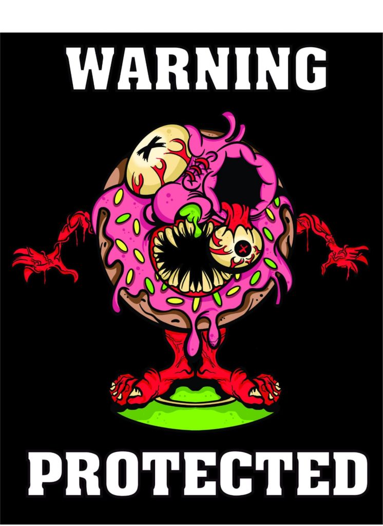 Warning: Donut Monster poster